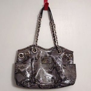 Nicole Miller faux alligator print purse.